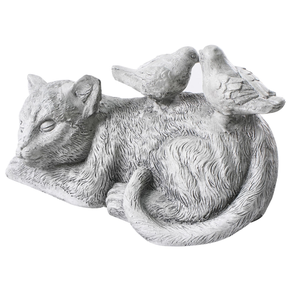 Statuetta decorativa Bianco MgO 40 cm Cigno Decorazione per interni ed esterni Soggiorno