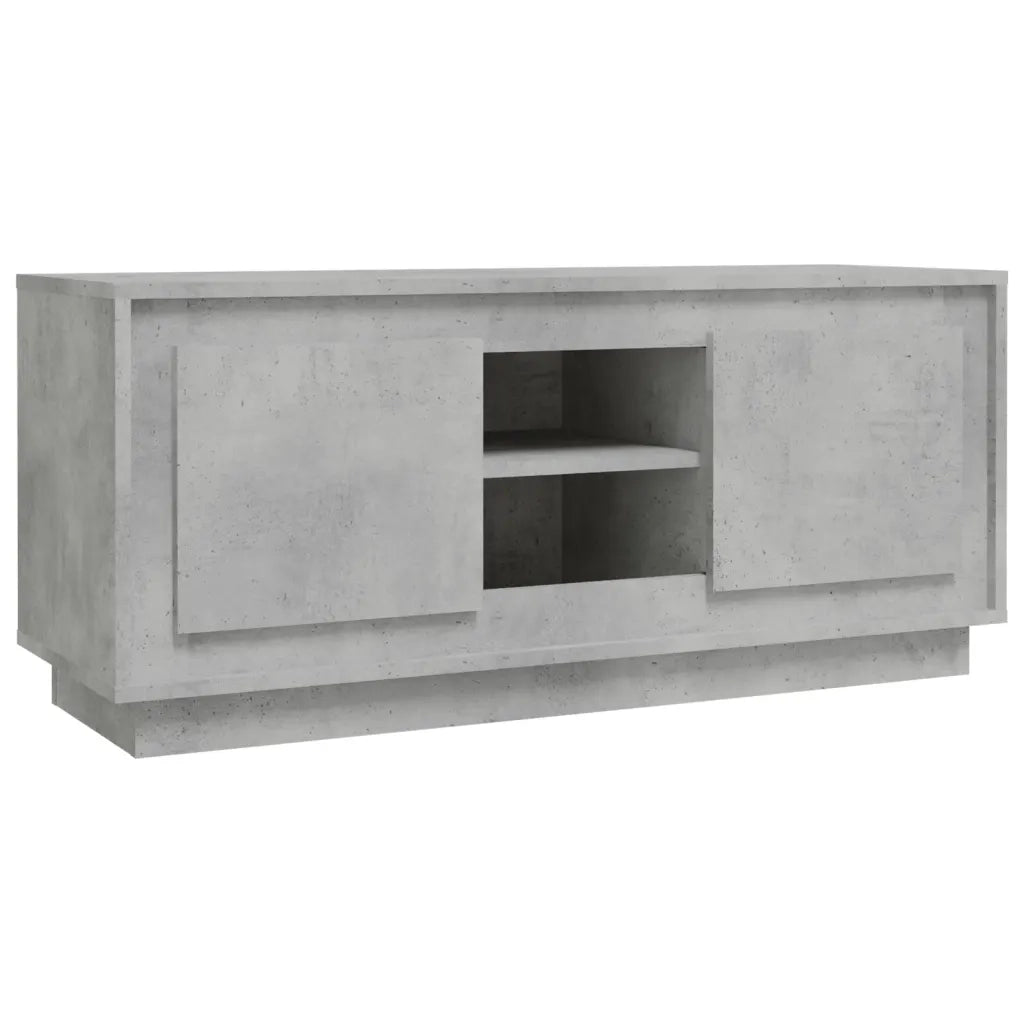 Mobile Porta TV Grigio Cemento 102x35x45cm in Legno Multistrato 819864