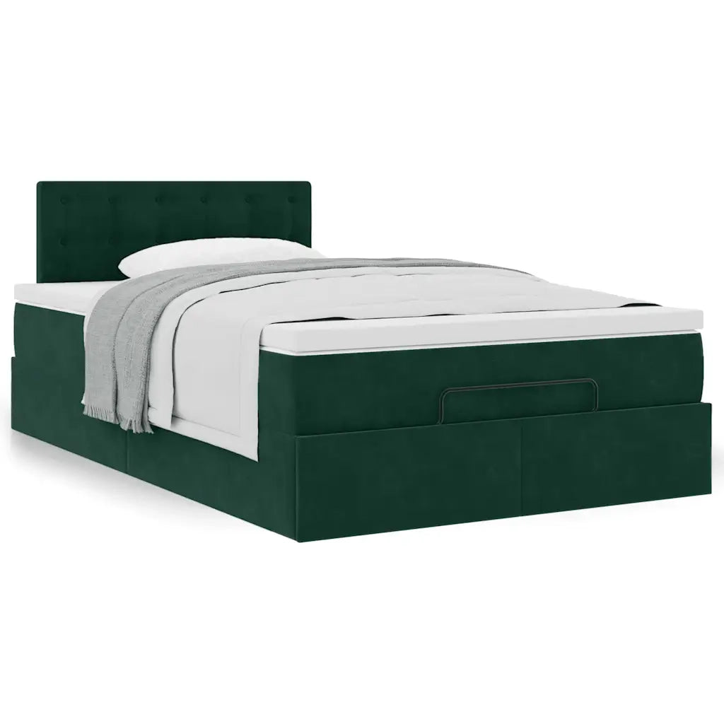 Struttura Letto Pouf con Materasso 120x200 cm Velluto 3311912