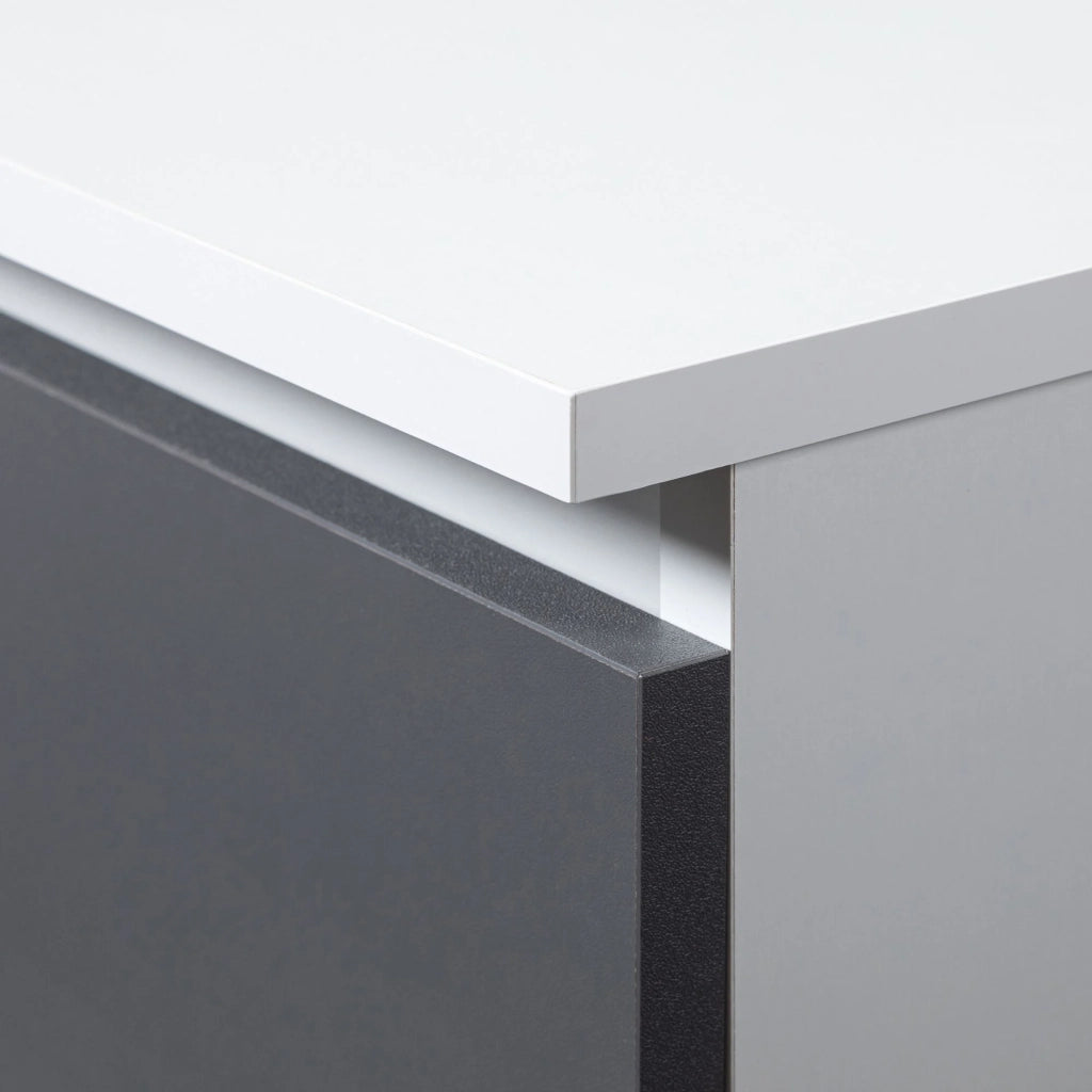 Libreria AKORD R60 Bianco, Grigio Grafite 60 cm 3 cassetti 60x35x180 cm