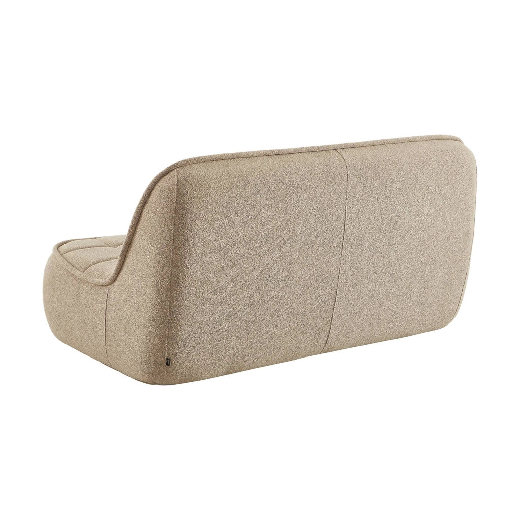 Poltrona in bouclé testurizzato, 2 posti, beige