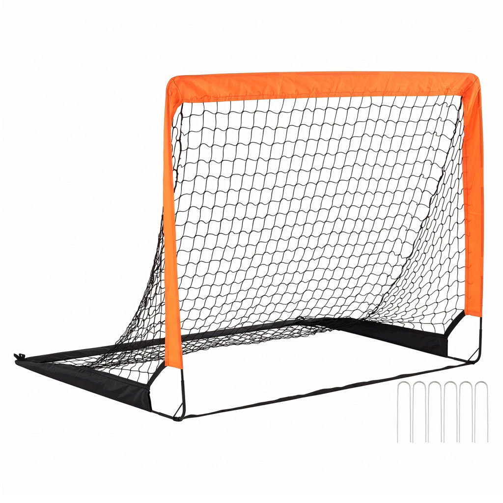 Set di 2 porte da calcio per bambini aste in fibra di vetro tessuto oxford, Porta da calcio facile montaggio con picchetti S