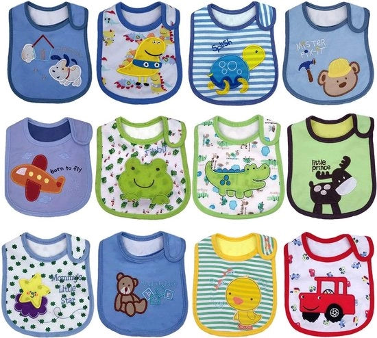 Asciugamani per bambini, impermeabili, soffici, 10 pezzi, di cotone, asciugamani per collo, asciugamani per bocca, per bambini, per bambini dai 0 ai 3 anni