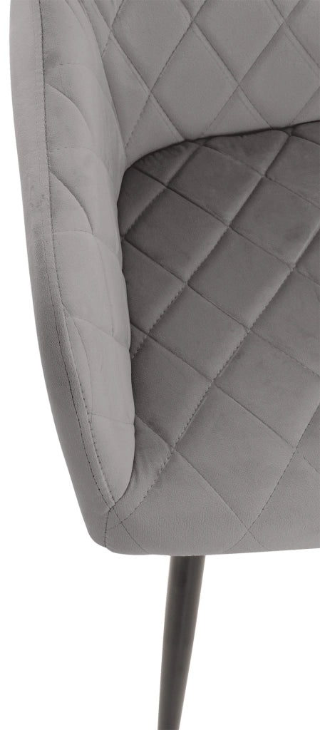Set di 2 sedie da pranzo Shila grigio,Velluto