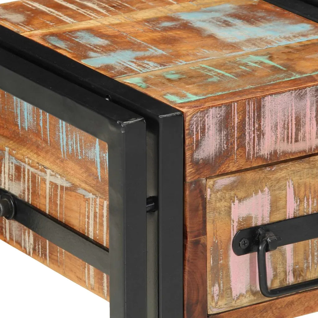 Armadio da Notte 30 x 30 x 40 cm Legno Recuperato Massello 4016708
