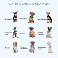 Box Kennel per Cani Pieghevole 94x58x69.5 cm a Doppia Porta con Blocco 4 Ruote e Fondo Rimovibile Grigio