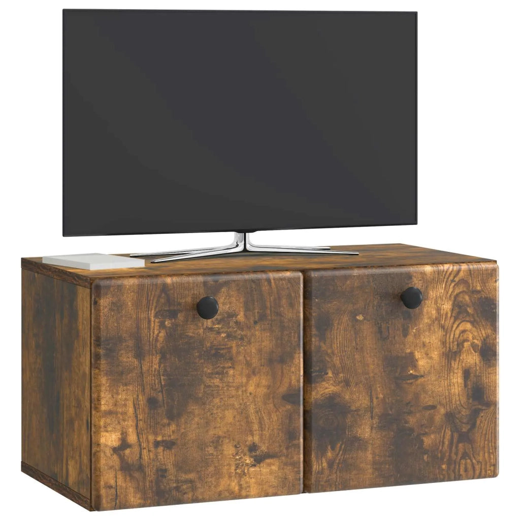 Mobile Porta TV da Muro 59,5 x 31 x 30 cm Rovere Fumo 899220