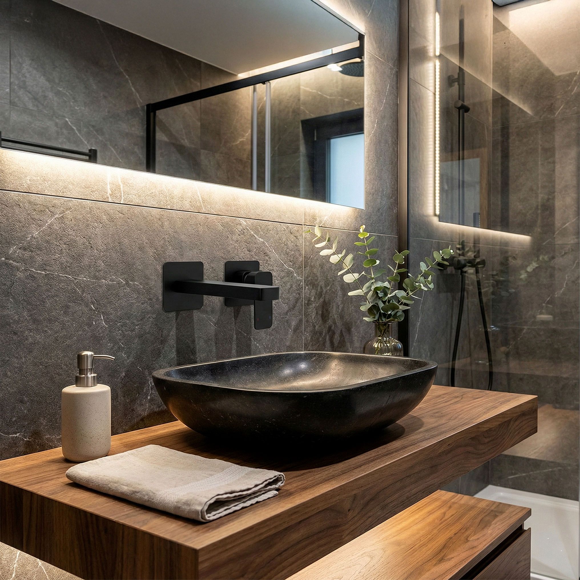 Rubinetto Da Parete Rea Arlo Black