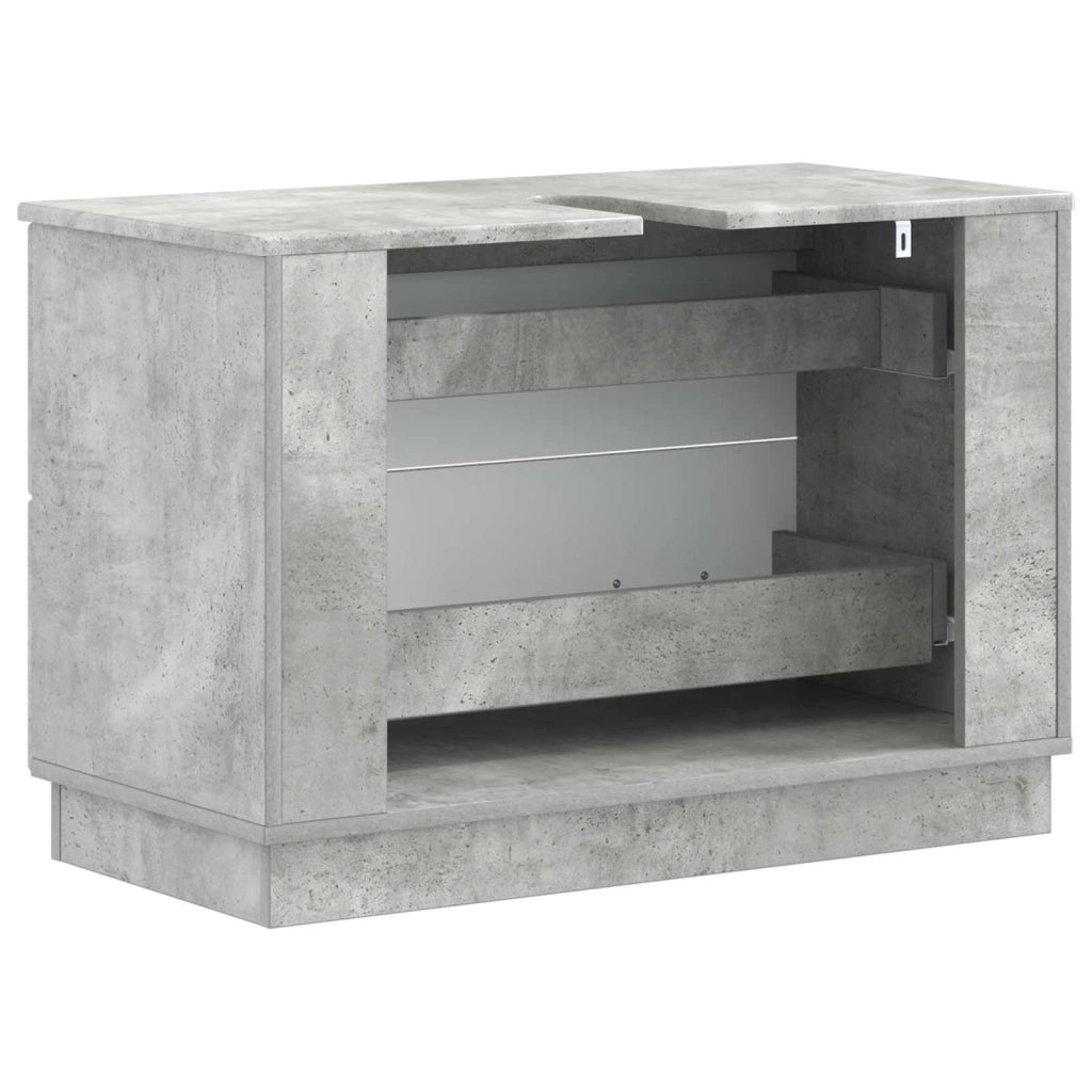 Armadio per Lavabo da Bagno HOORN Grigio Cemento 897238