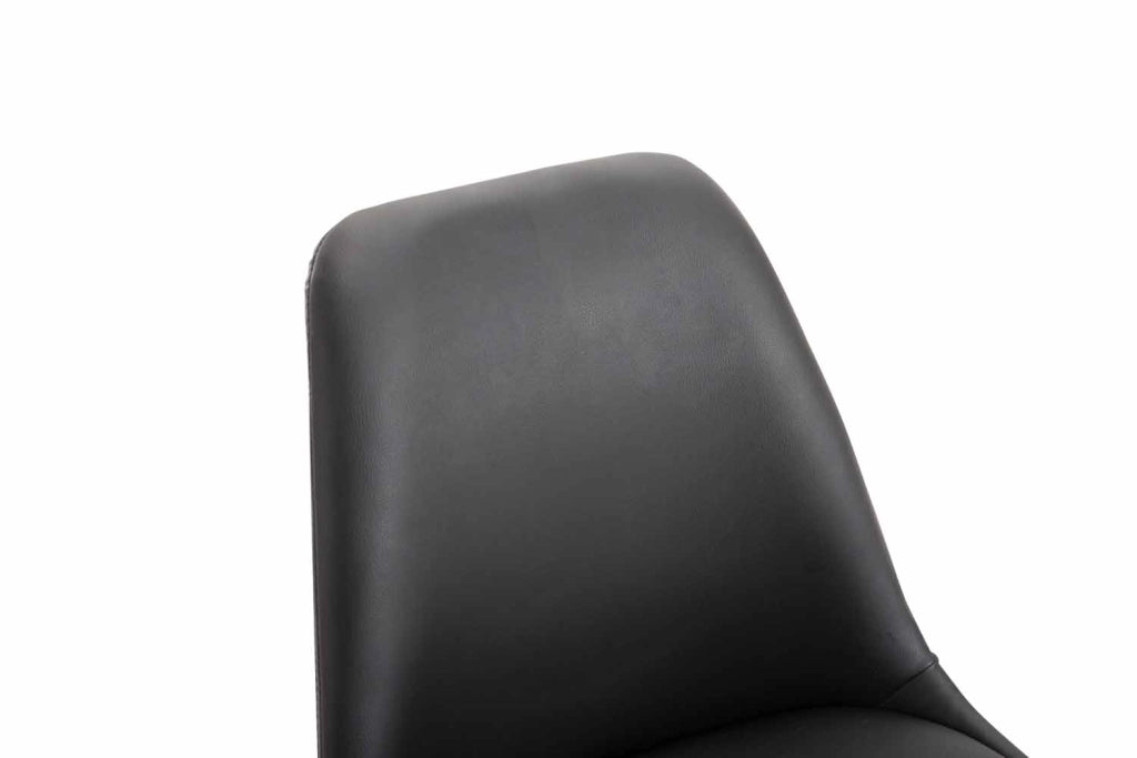 Sedia da pranzo MAVERICK in similpelle nero,nero