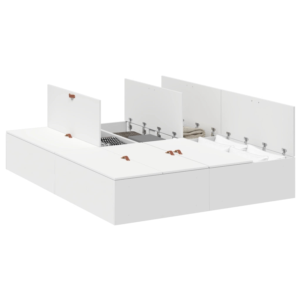 Struttura Letto Storage Bianca 160x200 cm