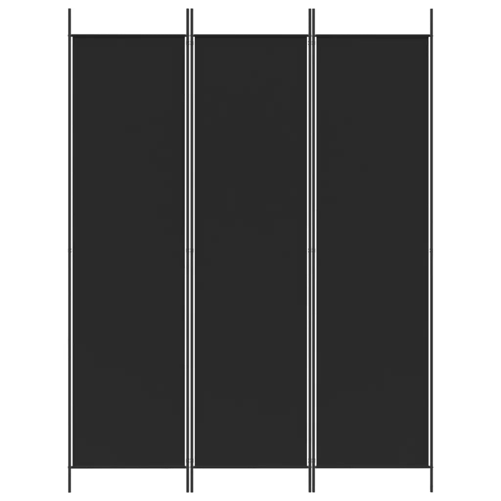 Divisorio a 3 Pannelli Nero 150x200 cm in Tessutocod mxl 120997