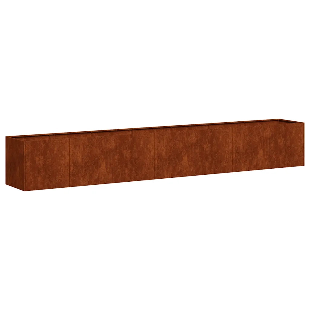 Fioriera Arrugginita 280x40x40 cm in Acciaio Corten 860695