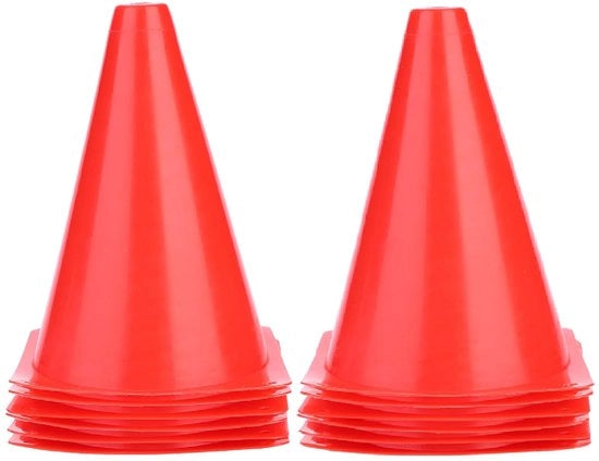 Segnalini di Calcio 6 Pezzi - 18 Cm - Materiale Sostenibile - Kunststof - Allenamento Calcio - Segnalini/Marker - Accessori Sportivi - Colore Vivido - Palle di Allenamento