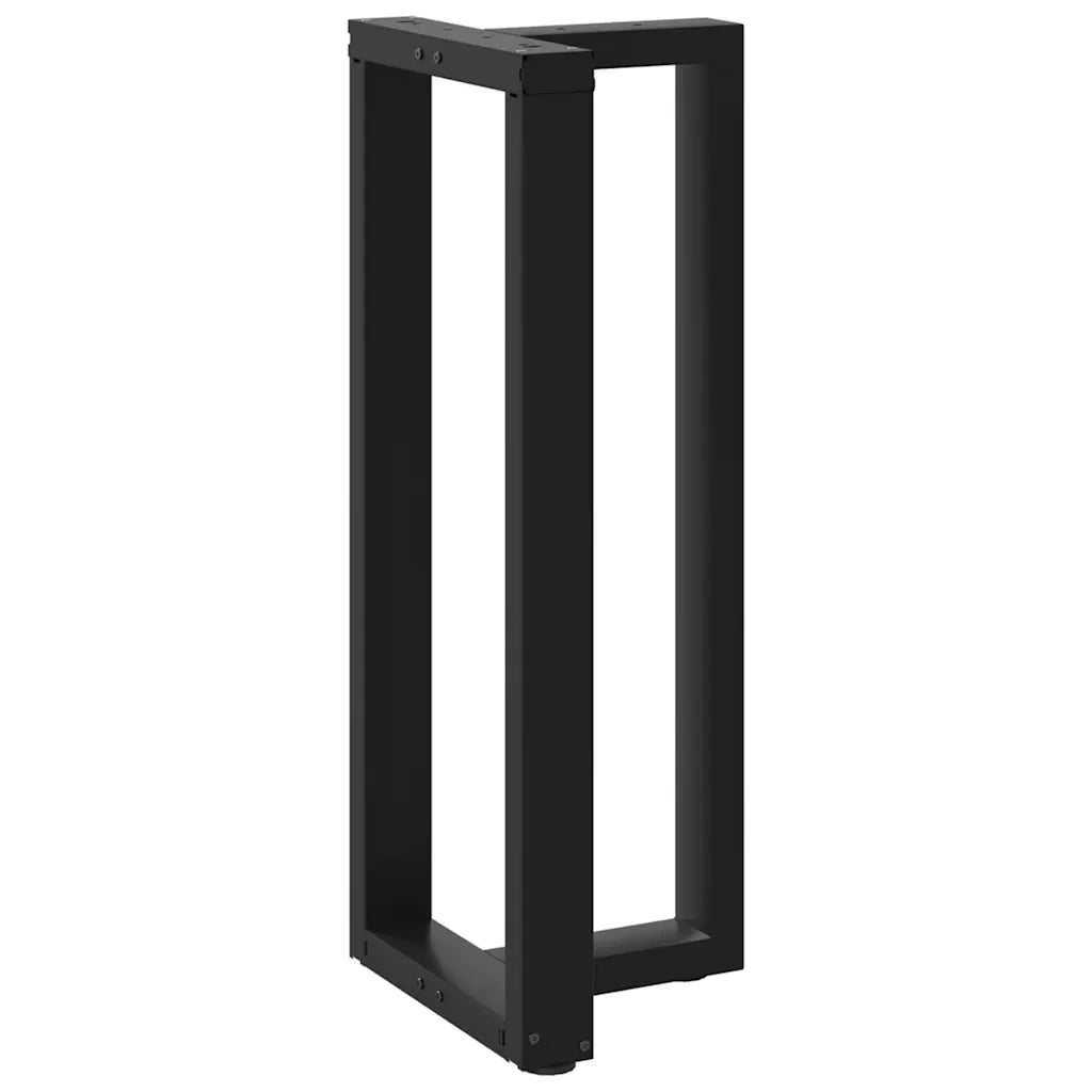 Gambe per tavolo da bar a forma di T 2 pz nere 40x35x(100-101) cm in acciaio 4013084