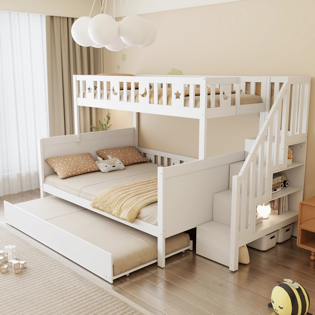 Letto a castello per bambini 90x200/140x200 cm con letto estraibile