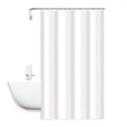 Trade Shop - Tenda Doccia Antimuffa Impermeabile Poliestere 180x200 Cm Ganci Bagno Bianca 79856 -