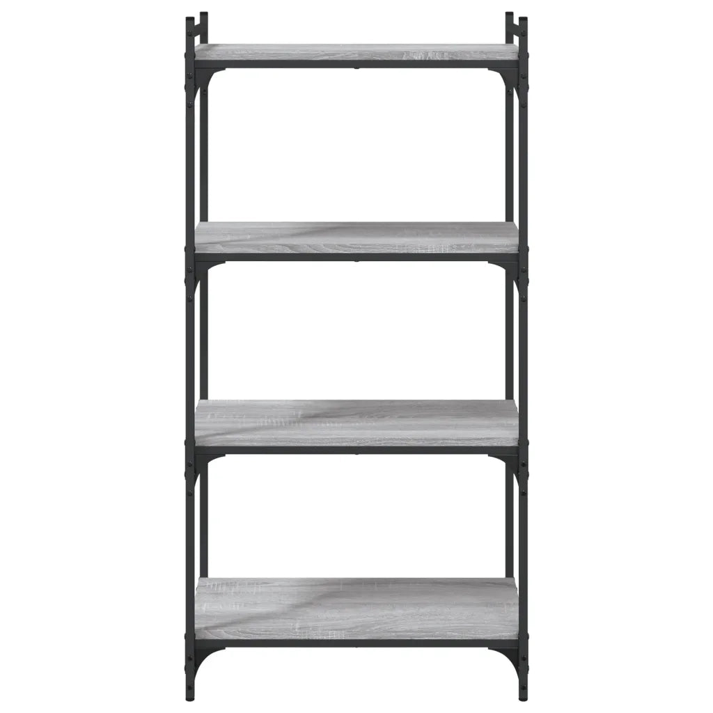 Libreria 4 Ripiani Grigio Sonoma 60x30x120cm Legno Multistrato 837655