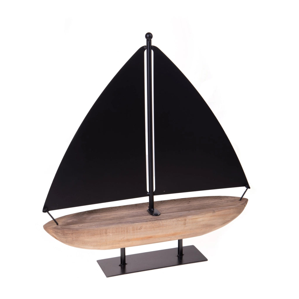 Modellino Barca con Vele in Metallo 45x105 H 48 cm
