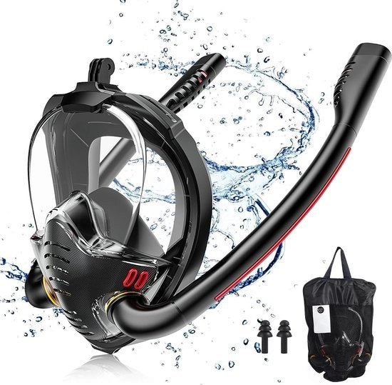 Duikmasker integrale 180° HD anti-leak anti-mist per adulti e bambini