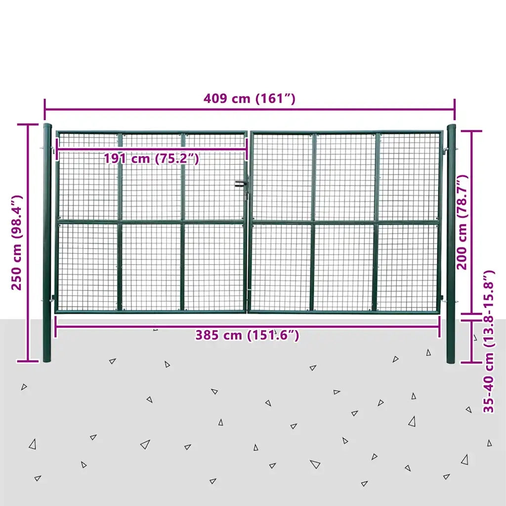 Cancello a Rete per Giardino 415 x 250 cm / 400 x 200 cm cod mxl 39774
