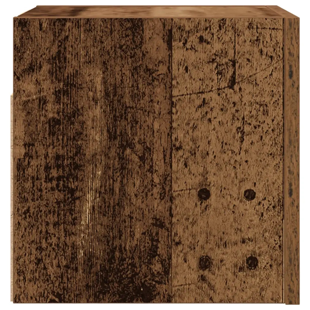 Armadietti TV Montati a Parete Legno Antico 30,5x30x30 cm