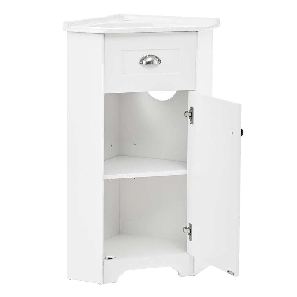 Armadio bagno compatto con lavabo - Xylo - MDF resistente all'acqua, ceramica