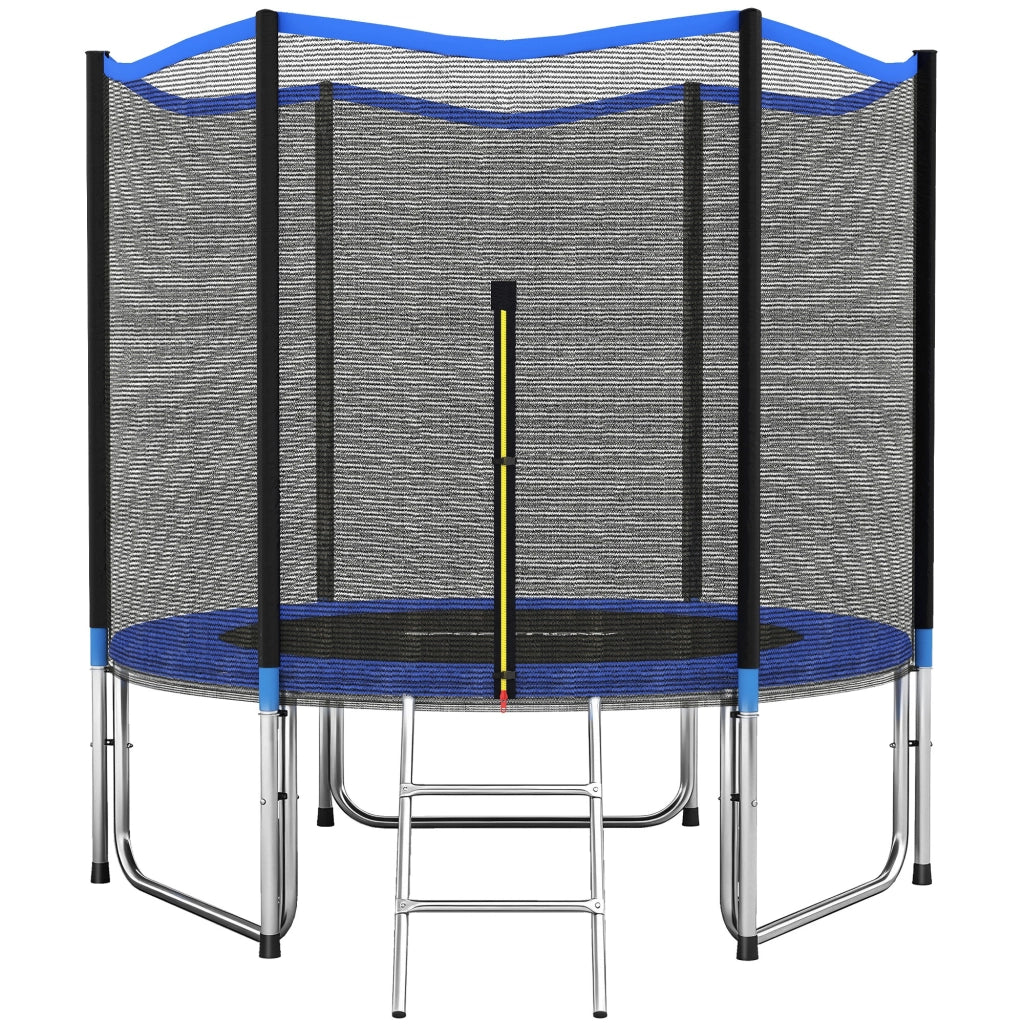 Trampolino 305 cm con rete di protezione e scaletta per esterni.