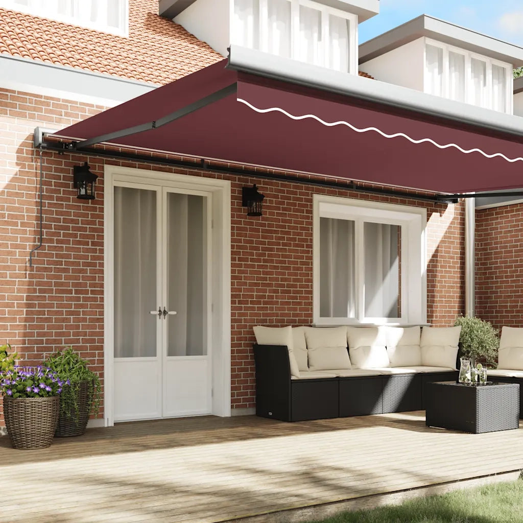 Tenda da Sole Retrattile Manuale Bordò 500x300 cm 3215322
