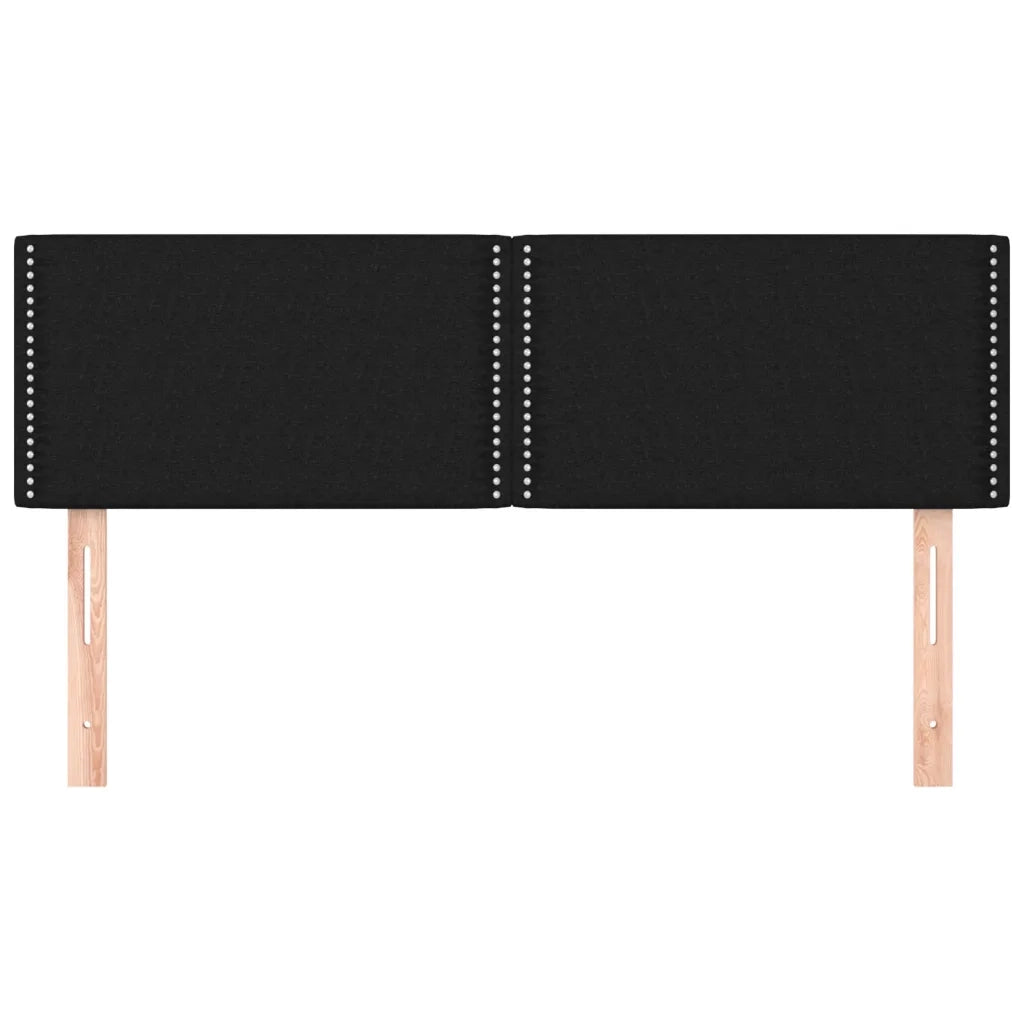 Testiera | Testata Nera 144x5x78/88 cm in Tessuto