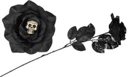 ROSE FINTE ORNAMENTALI CON DECORO INTERNO DI UN TESCHIETTO 10 PZ
