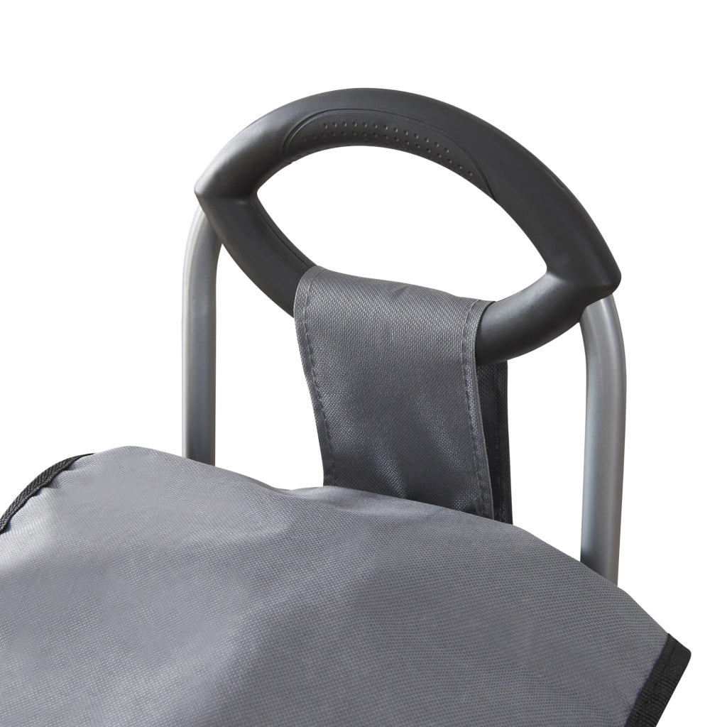 Trolley Portaspesa 'Nørre' Carrello da Spesa Portapacchi a 2 Ruote Telaio Pieghevole Borsa Impermeabile Rimovibile 36 L 30 kg - Grigio Scuro / Nero [en.casa]