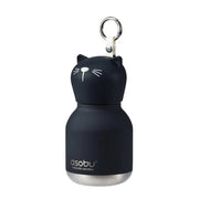 Mini Bestie Gatto nero - Borraccia termica da 200 ml con cannuccia