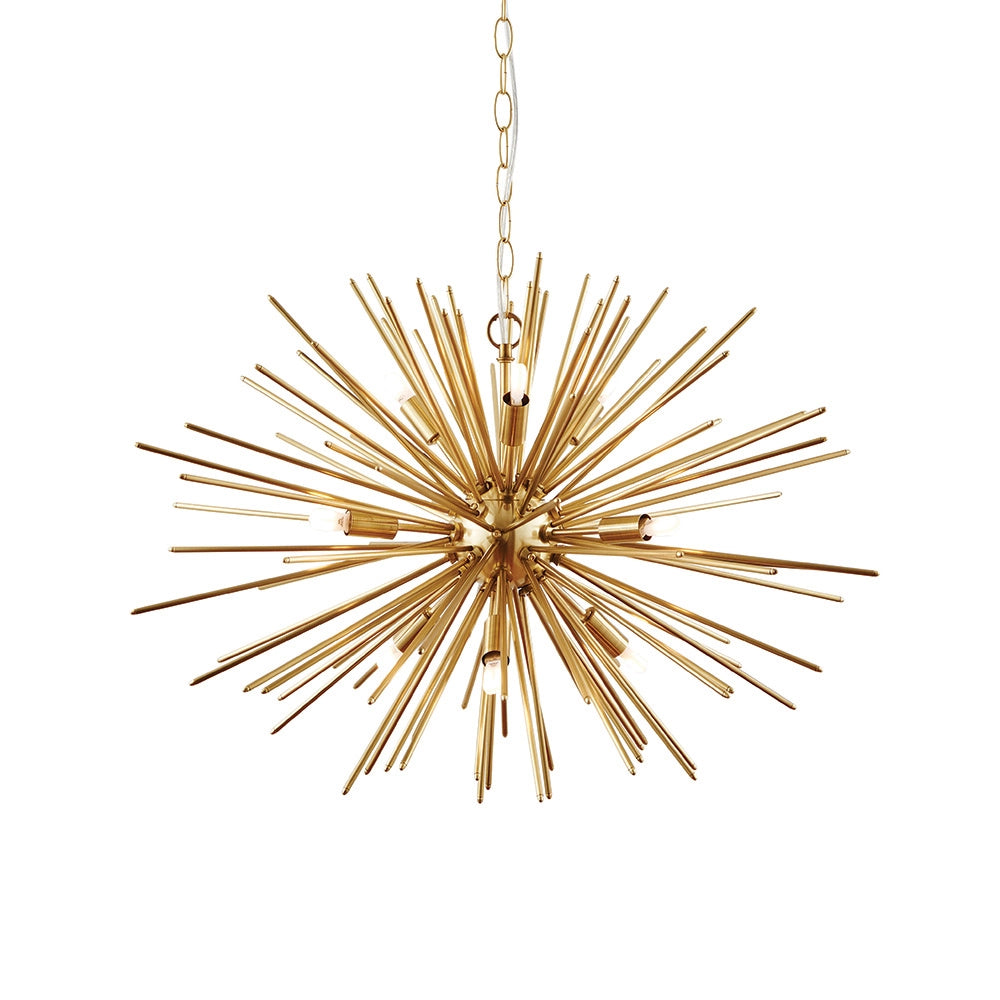 Lampadario Sputnik ORTA ottone satinato 9xG9 Endon