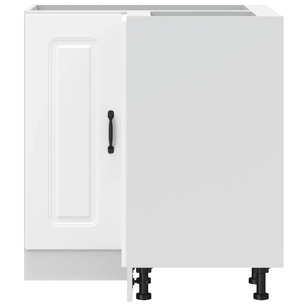 Mobile Base ad Angolo Cucina-Base ad Angolo Cucina Kalmar Bianco in Legno Multistrato