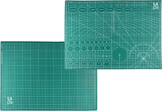 Piastra di taglio multifunzionale per patchwork e ricamo, auto-rinnovabile, formato A2 60 x 45 cm