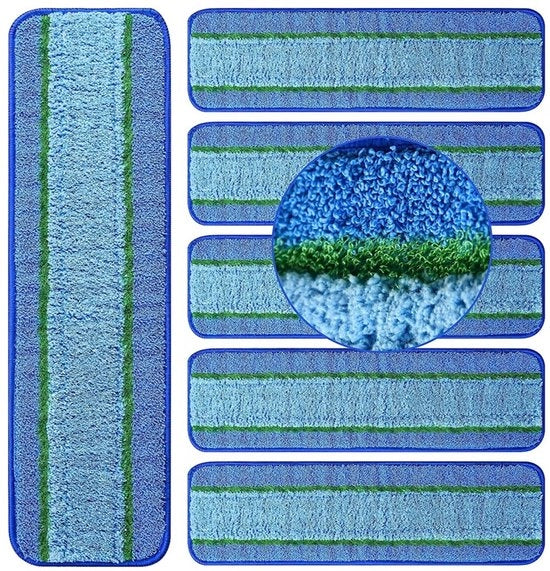 Accessori di sostituzione per asciugamano da pavimento, set di 6 pezzi, con fibre di cellulosa, idoneo per uso con aspirapolvere e asciugamano da pavimento.