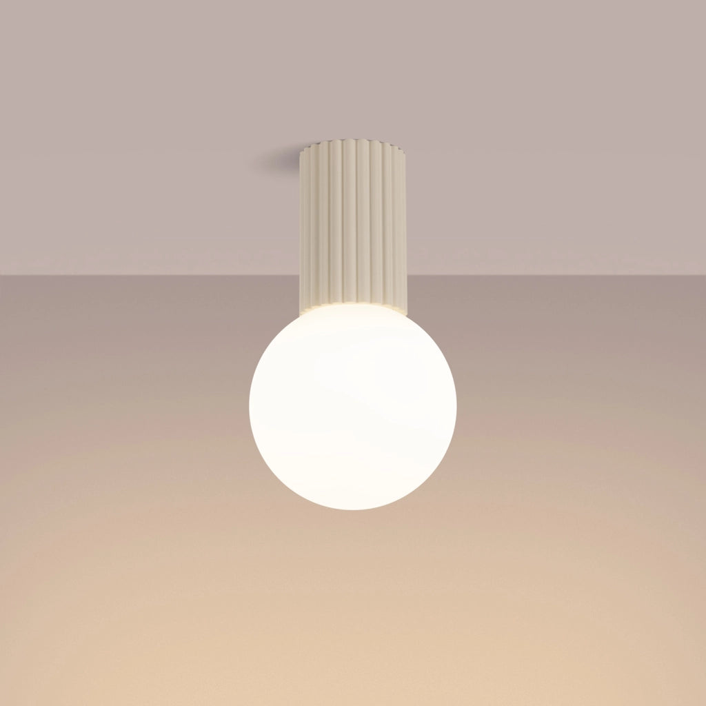 Spot soffitto SFERA Pure Lume beige globo bianco IP44 G9