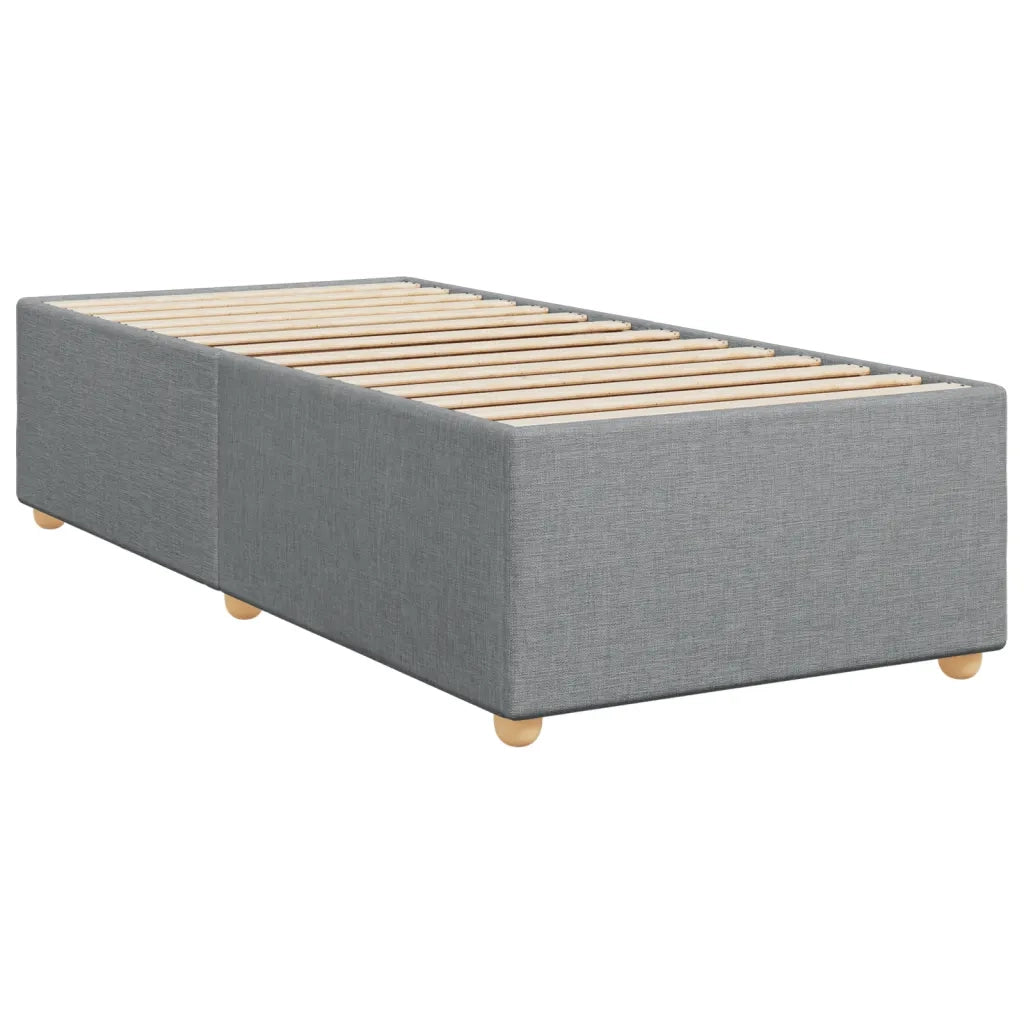 Giroletto a Molle con Materasso Grigio Chiaro100x200 cm Tessuto