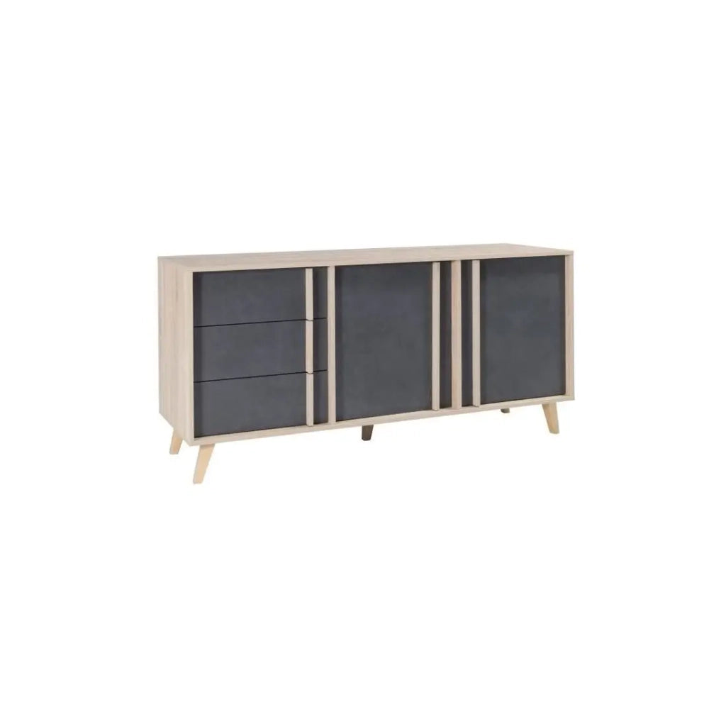 Buffet medio modello MALMO grigio. Mobile design stile SCANDINAVO. Effetto ultra trendy per il tuo soggiorno.
