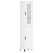 Credenza | Madia | Buffet da pranzo | Armadio da pranzo Bianca 34,5x34x180 cm in Legno Multistrato