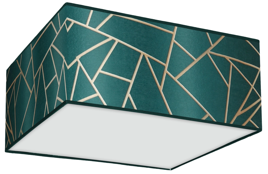 Plafoniera Ziggy Milagro verde quadrata 40cm 2xE27