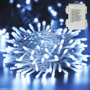 Illuminazione di Natale per esterno - 20 m - 200 led - catena di luci per interni - con presa - 8 modalità - impermeabile - illuminazione di Natale per interni ed esterni - giardino - festa - decorazione - bianco ghiaccio