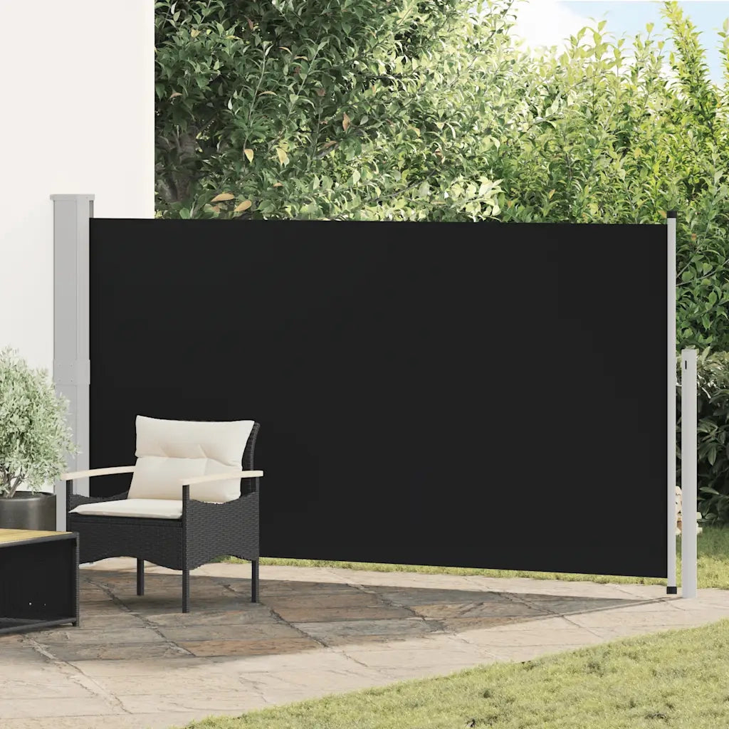 Tenda da Sole | Tenda laterale Retrattile per Patio 170x300 cm Nera