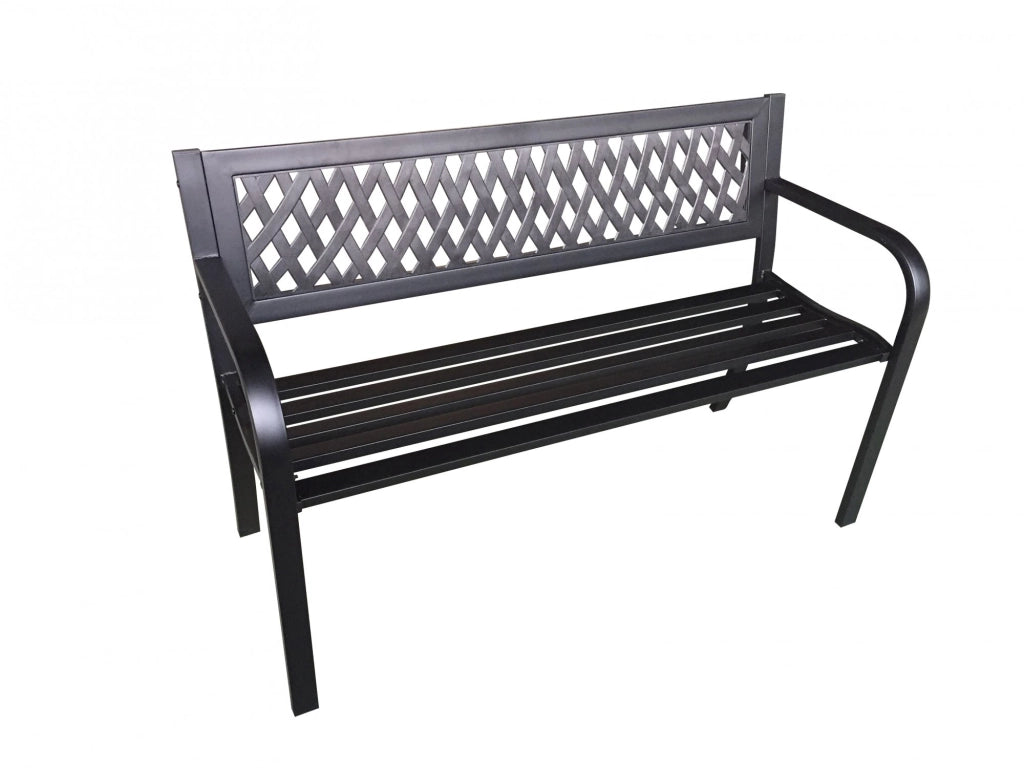 Panca da esterno in acciaio e pvc 120x50, nero Fredi Levar