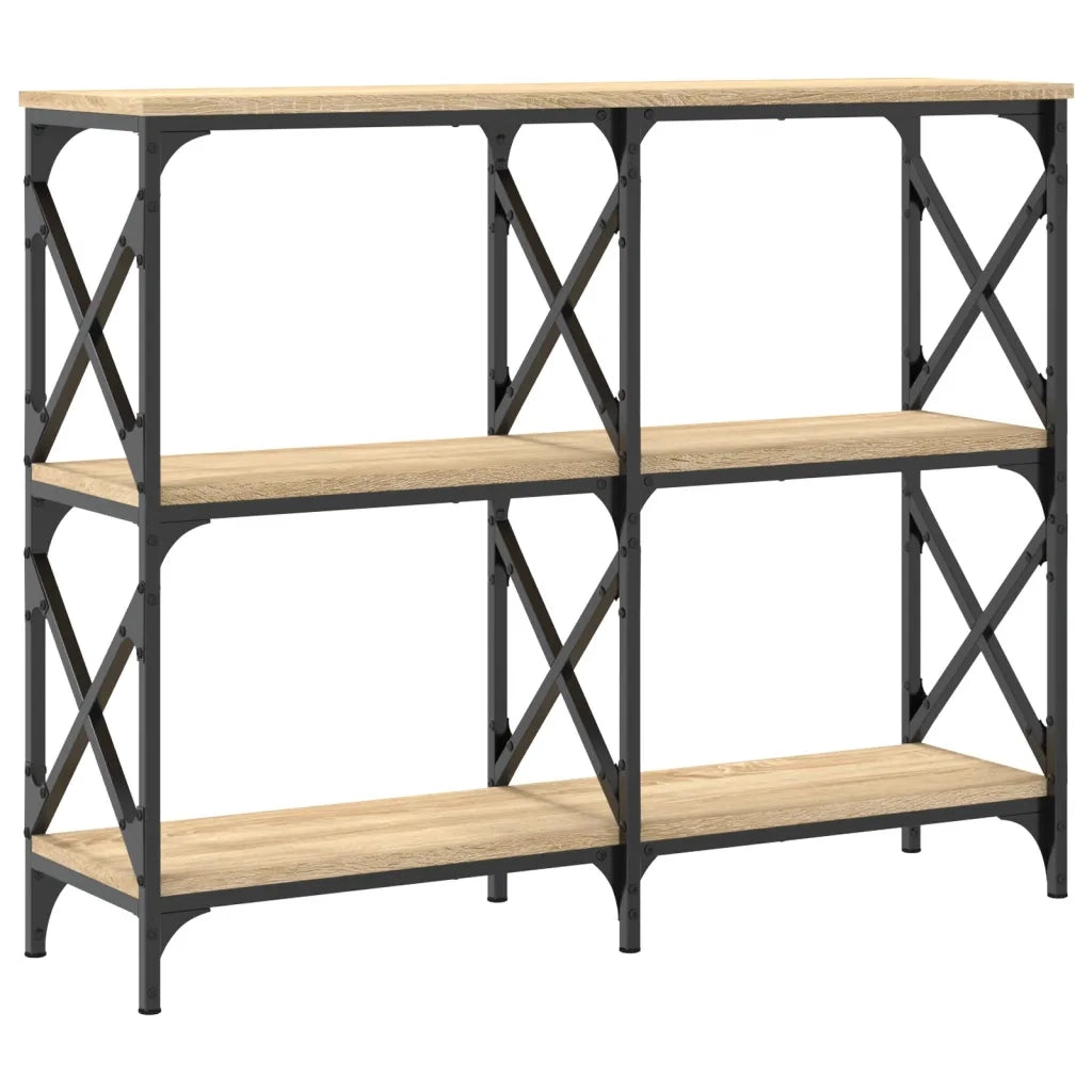 vidaXL Tavolo Consolle Rovere Sonoma 100x28x80,5 cm Legno Multistrato