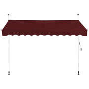 Tenda da sole retrattile 300 x 125 cm per terrazza e balcone con regolazione in altezza e inclinazione design moderno in alluminio rosso 20_0010435