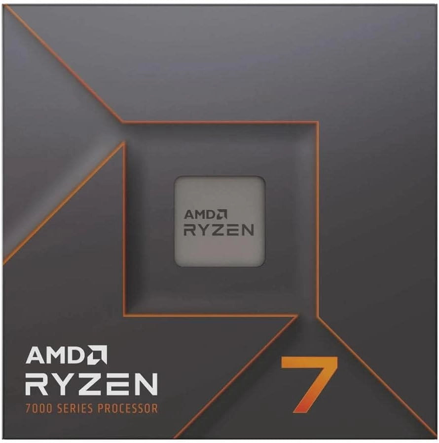 Processore AMD Ryzen 7 7700X (scheda grafica integrata Radeon, 8 cores/16 threads, 105W DTP, AM5 Socket, 40MB cache, Boost di Frequenza fino a 5.4 GHz max, senza ventole)