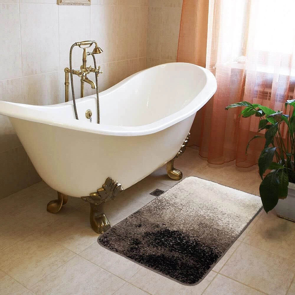 Tappeto Salotto Bagno 120x180 cm Effetto Sfumato Arredo Camera Scendiletto Pelo Corto Marrone