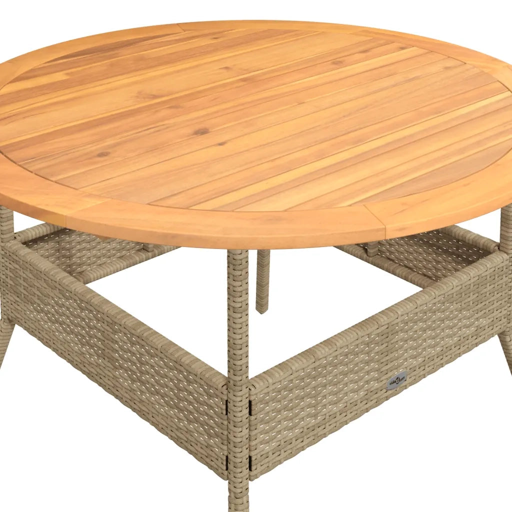 vidaXL Set Divani da Giardino 2 pz con Cuscini Beige in Polyrattan